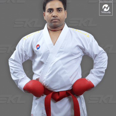 SKL-HimaGi Gold Kumite Uniform- 08 OZ - Image 3